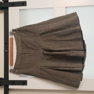 Banana Republic gray black Wool Ruffle Pleated Skirt Size 6
